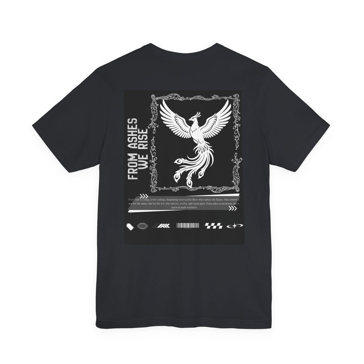 Phoenix Rise Graphic Tee — "From Ashes We Rise" Back Print