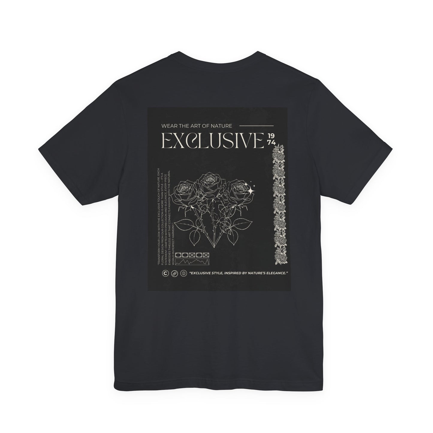 Exclusive Floral Graphic Tee — Back Print Botanical Design