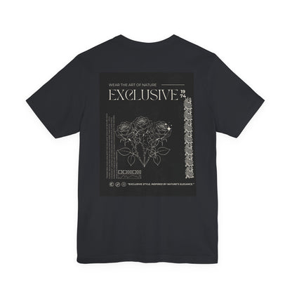 Exclusive Floral Graphic Tee — Back Print Botanical Design