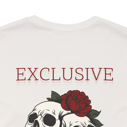 Copy of Copy of Copy of Copy of Skull Pair with Red Roses Tee | Gothic Floral Skull Shirt