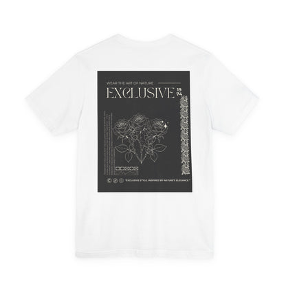 Exclusive Floral Graphic Tee — Back Print Botanical Design
