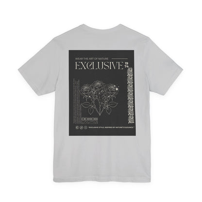 Exclusive Floral Graphic Tee — Back Print Botanical Design