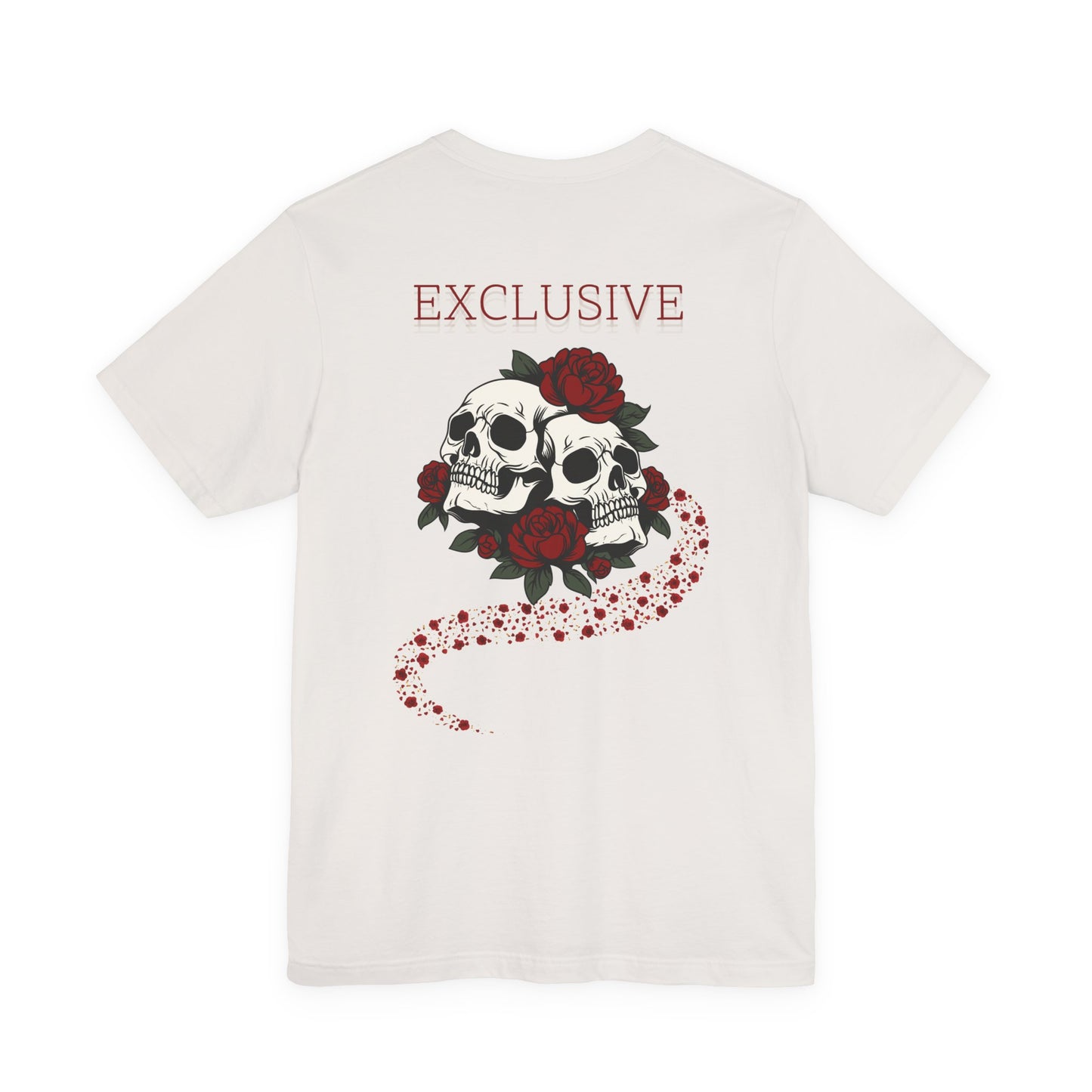 Copy of Copy of Copy of Copy of Skull Pair with Red Roses Tee | Gothic Floral Skull Shirt