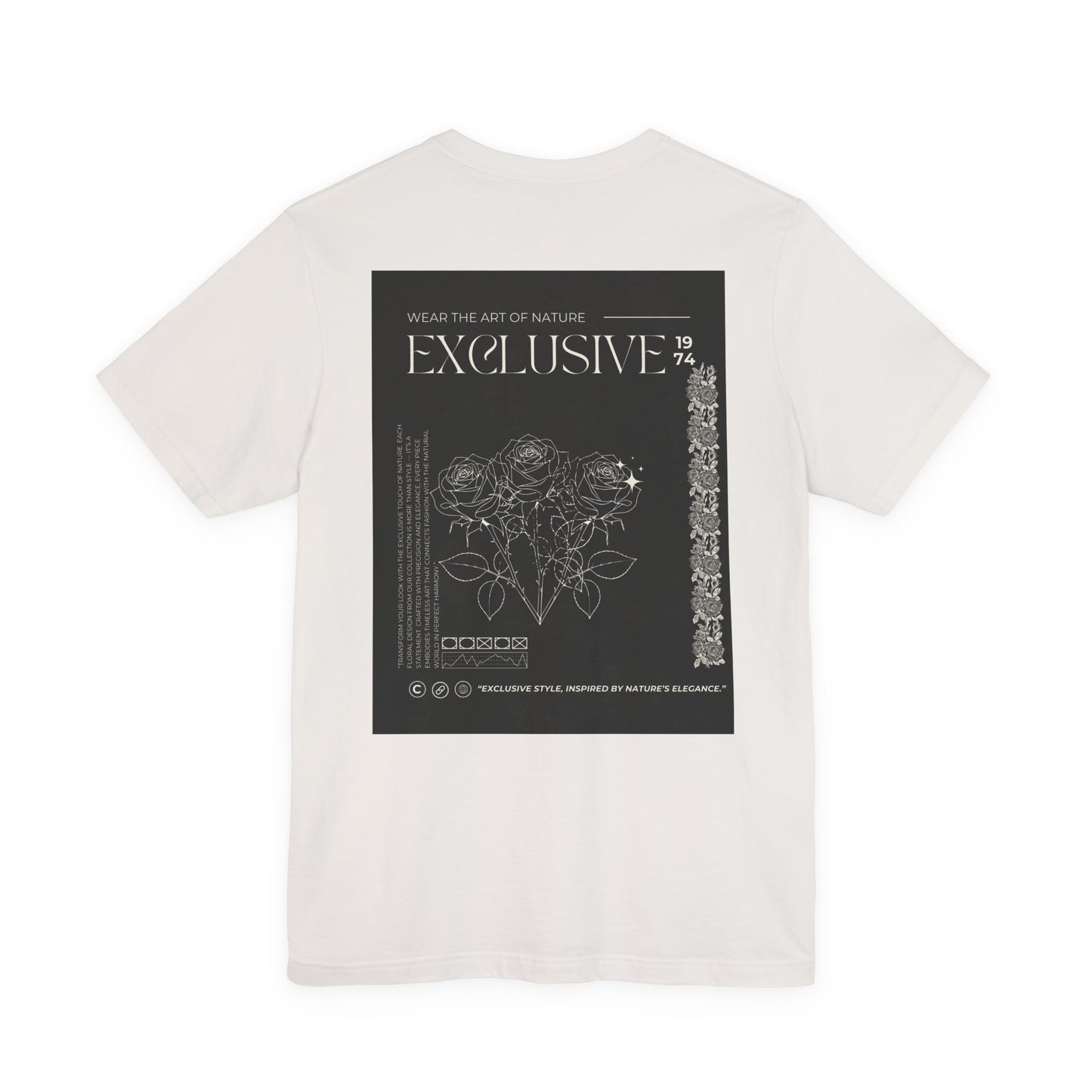 Exclusive Floral Graphic Tee — Back Print Botanical Design