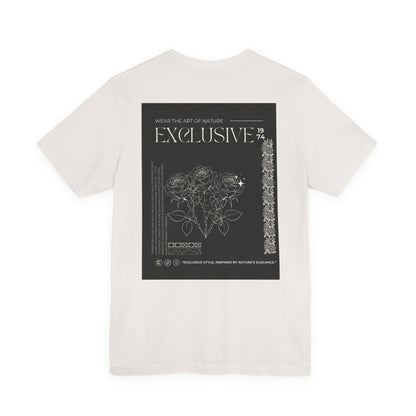 Exclusive Floral Graphic Tee — Back Print Botanical Design