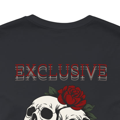 Copy of Copy of Copy of Copy of Skull Pair with Red Roses Tee | Gothic Floral Skull Shirt