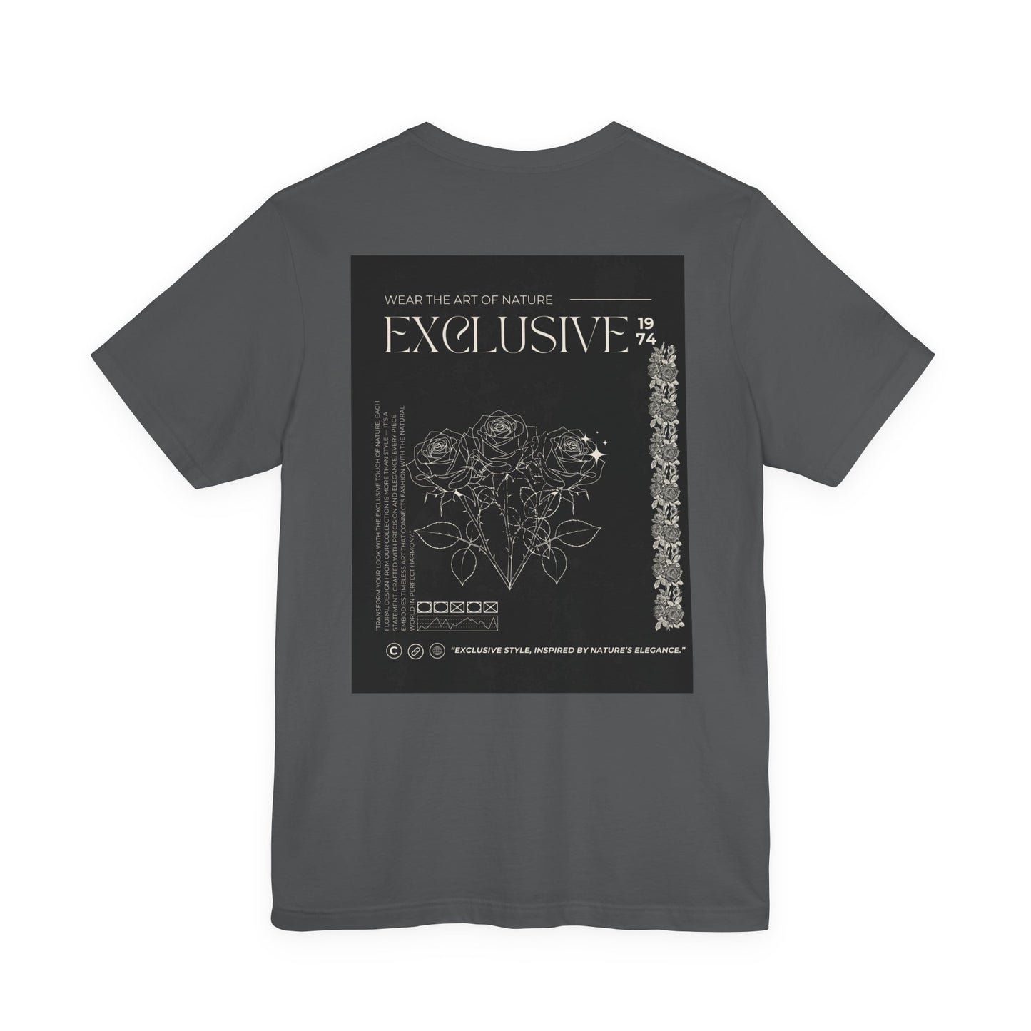 Exclusive Floral Graphic Tee — Back Print Botanical Design