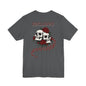 Copy of Copy of Copy of Copy of Skull Pair with Red Roses Tee | Gothic Floral Skull Shirt