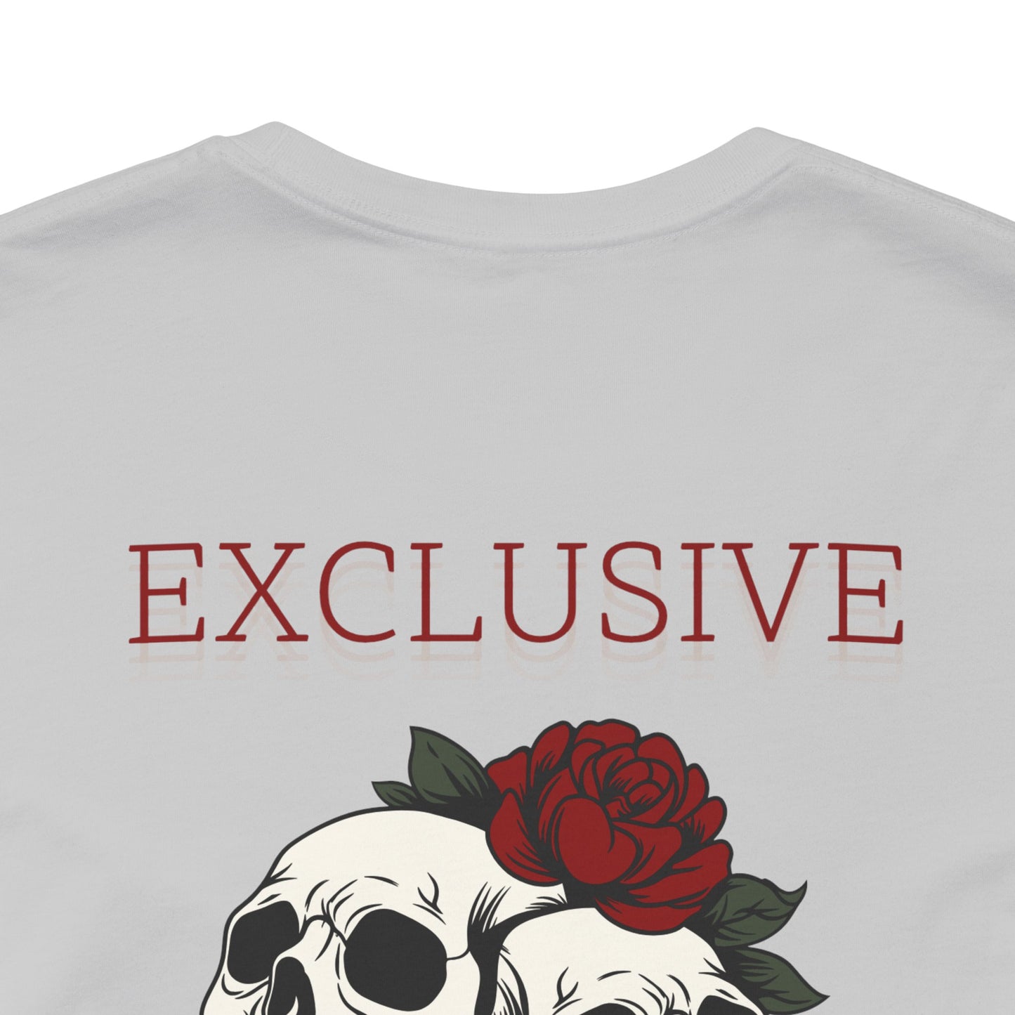 Copy of Copy of Copy of Copy of Skull Pair with Red Roses Tee | Gothic Floral Skull Shirt
