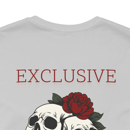 Copy of Copy of Copy of Copy of Skull Pair with Red Roses Tee | Gothic Floral Skull Shirt