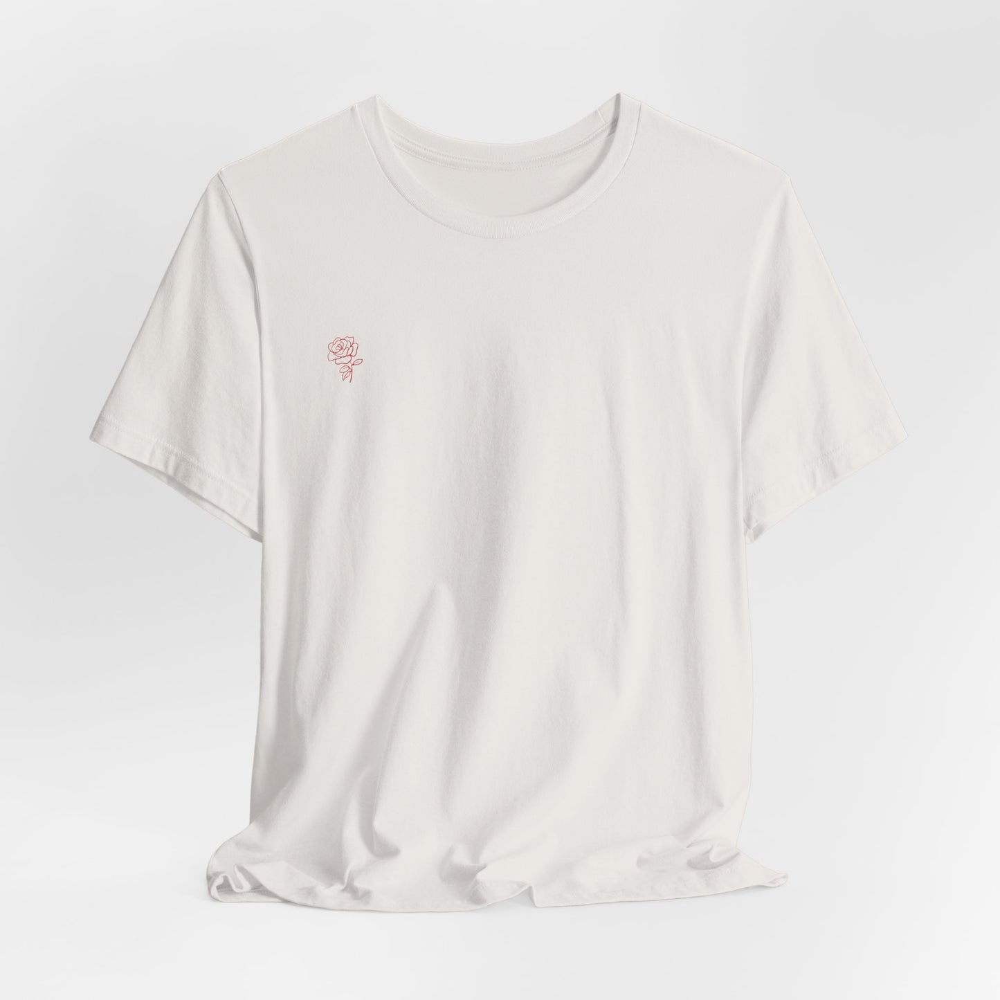 Skull Pair with Red Roses Tee | Gothic Floral Skull Shirt